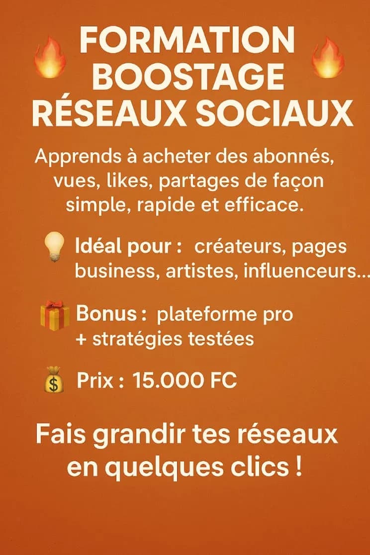 Formation boostage réseaux sociaux
