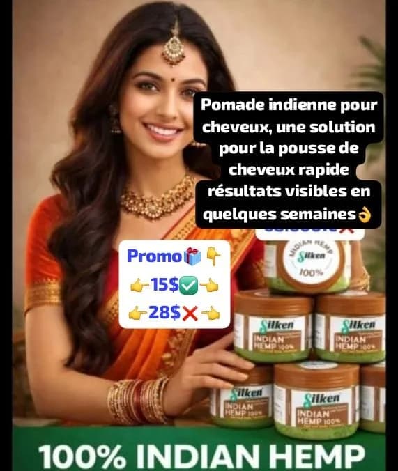 Pommade indienne pour cheveux la solution a la pousse de cheveux rapide résultats visibles dans quelques semaines 👌