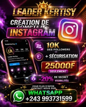 VENTE OU BOOSTER DES COMPTE INSTAGRAM FAUX PRIX