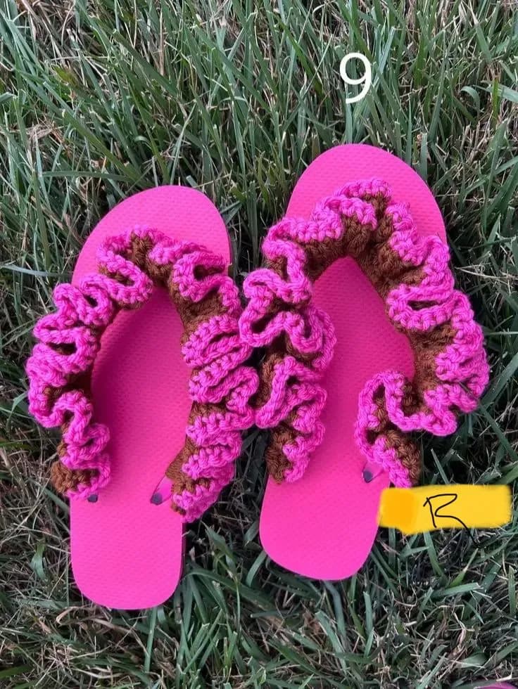 Sandals (mapapa) rèdesigner au crochet — photo 3