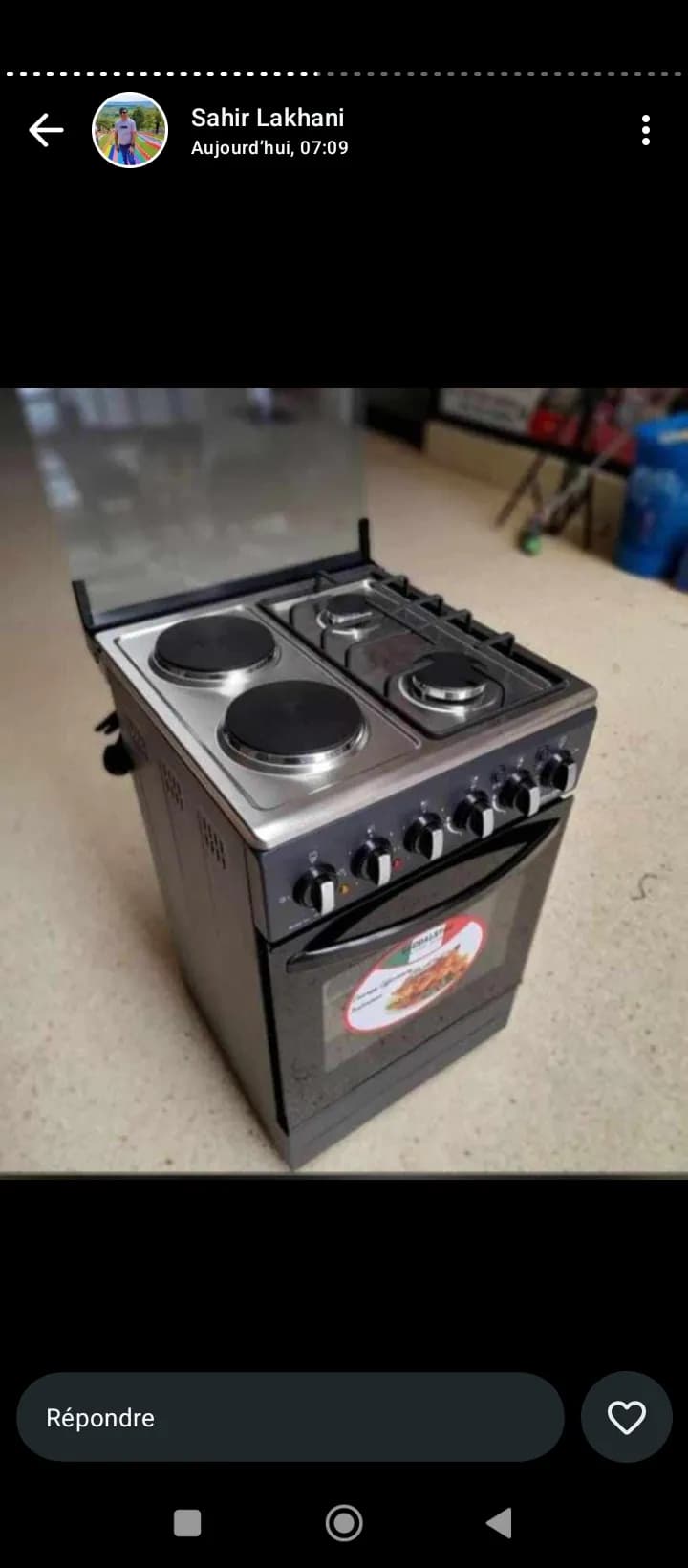 Cuisinière hybride électrique et gaz