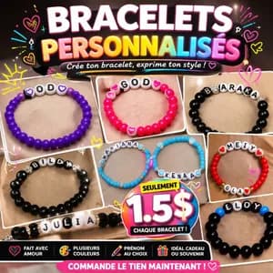 Bracelet personnalisé en perles