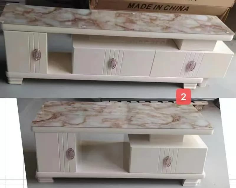 Table& porte appareil semi-marbrre