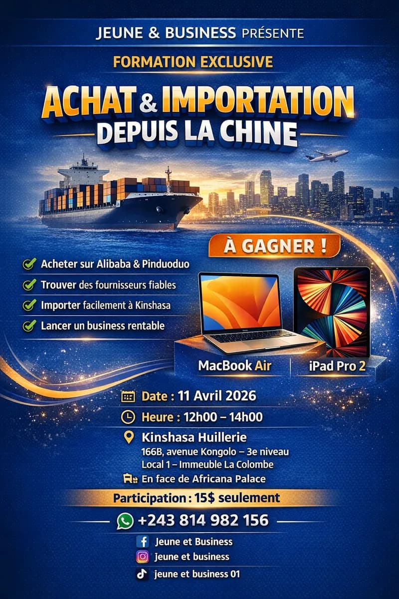 Formation sur l'achat et l'importation depuis la chine
