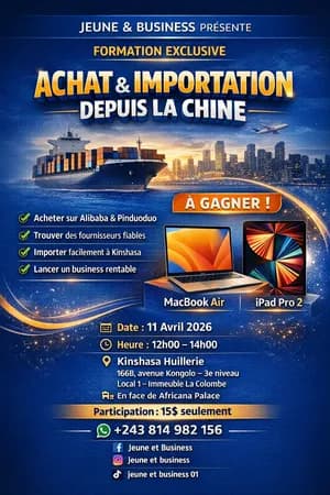 Formation sur l'achat et l'importation depuis la chine
