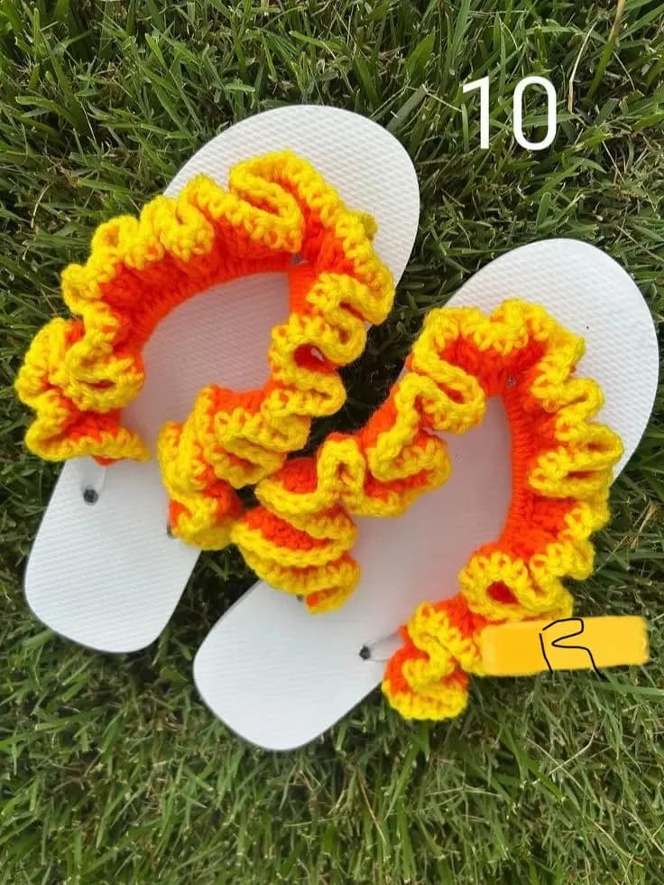 Sandals (mapapa) rèdesigner au crochet — photo 2