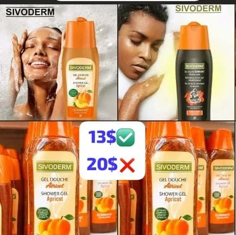 Gel-douche Sivoderm gommant, exfoliant, hydratant une petite pour une peau douce et Glow 👌🥰