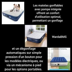 Lit gonflable avec pompe intégrées à 90$